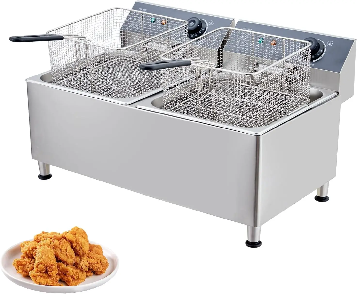 Deep Fryer Commercial - Friteuse électrique commerciale de 23,2 litres,