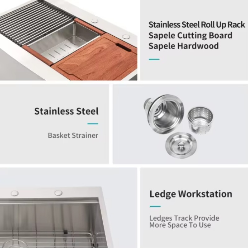 Commercial Kitchen Kitchen - Évier de cuisine professionnel robuste pour
