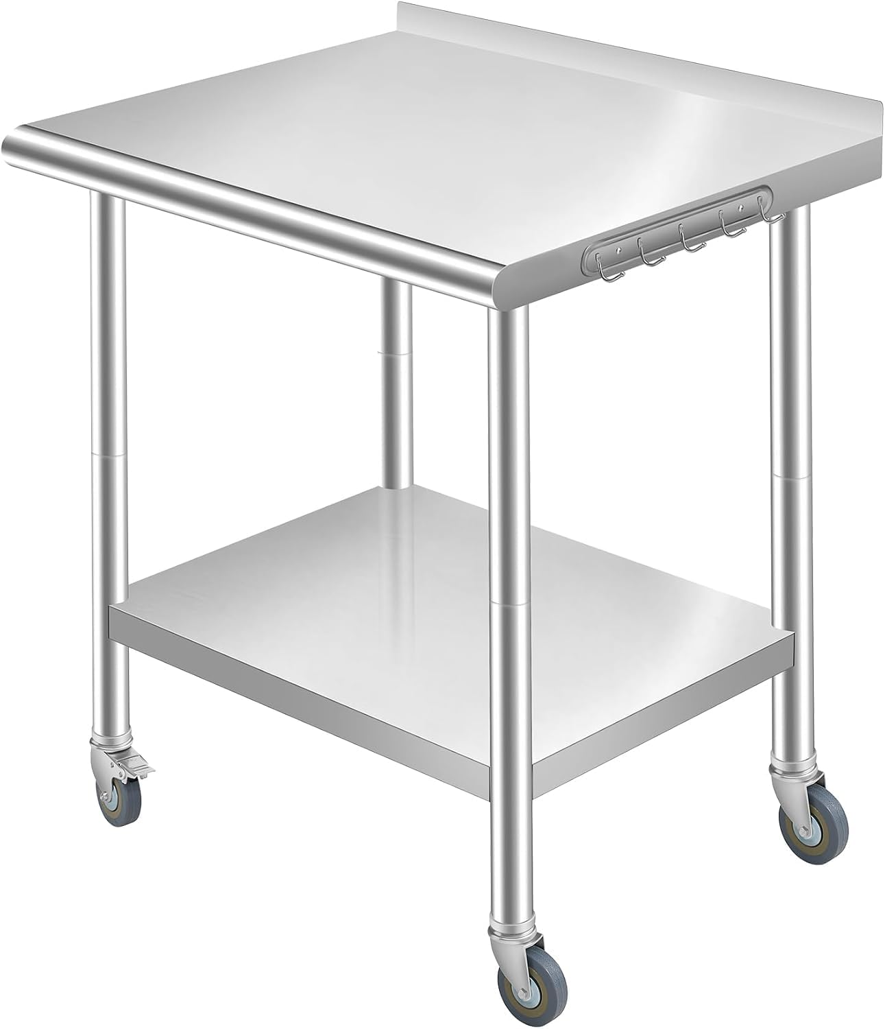 Commercial Kitchen Backsplash - Table de préparation commerciale en acier