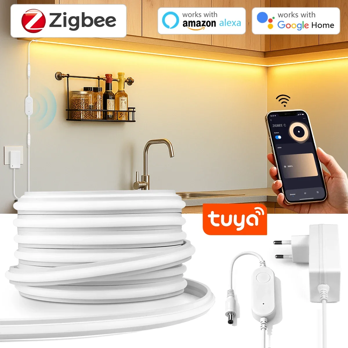 Commercial Kitchen Lighting - Bande lumineuse LED néon Zigbee 3.0