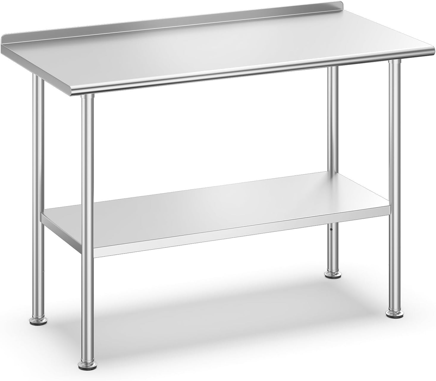 Commercial Kitchen Backsplash - Table de préparation alimentaire en acier