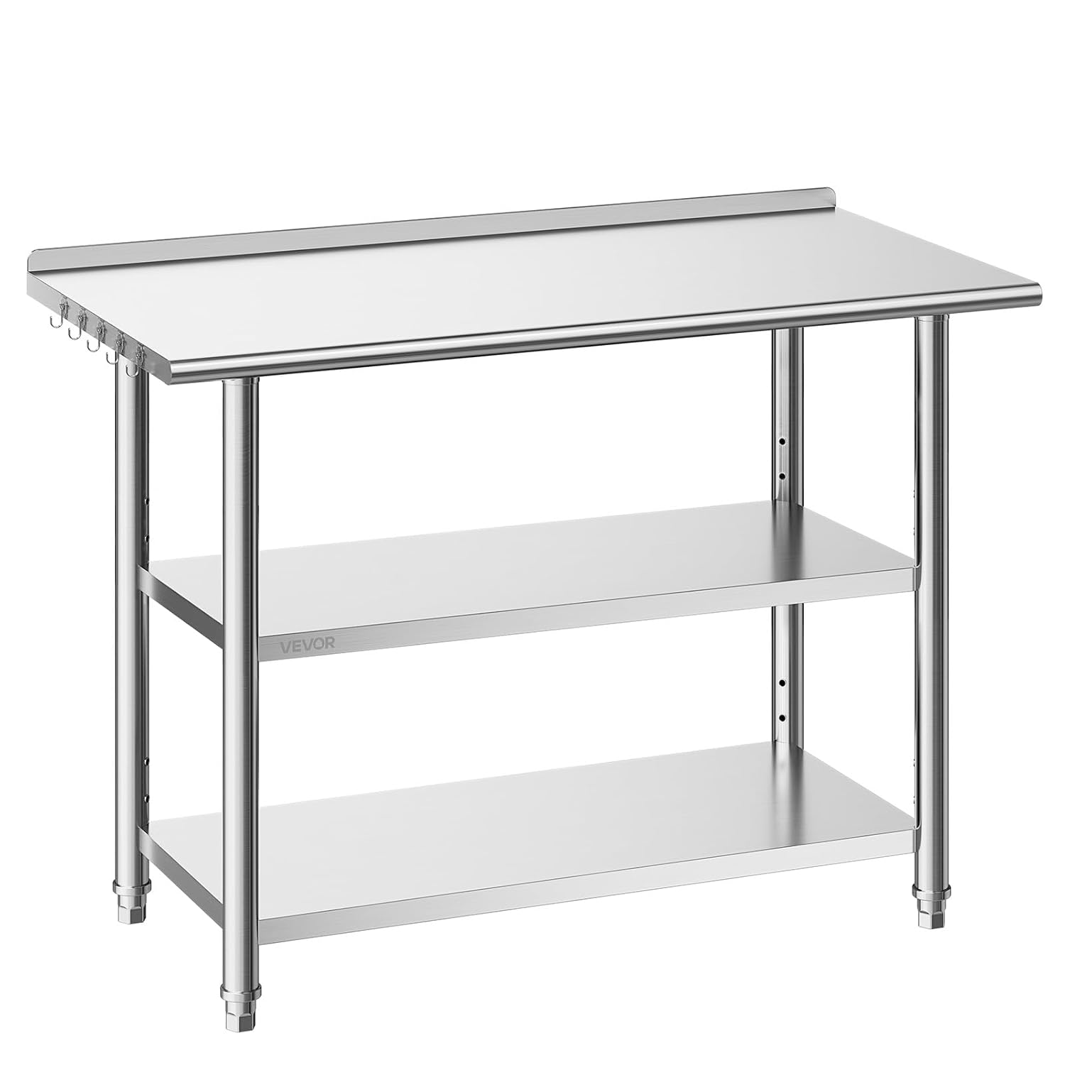 Commercial Kitchen Backsplash - Table de travail en acier inoxydable,