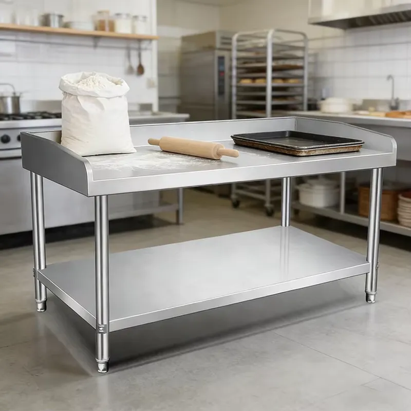 Table de travail commerciale e - Commercial Kitchen Backsplash avis et prix