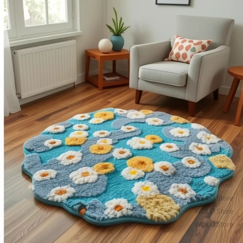 Tapis moelleux floral jaune-ve - Commercial Dishwasher Table avis et prix