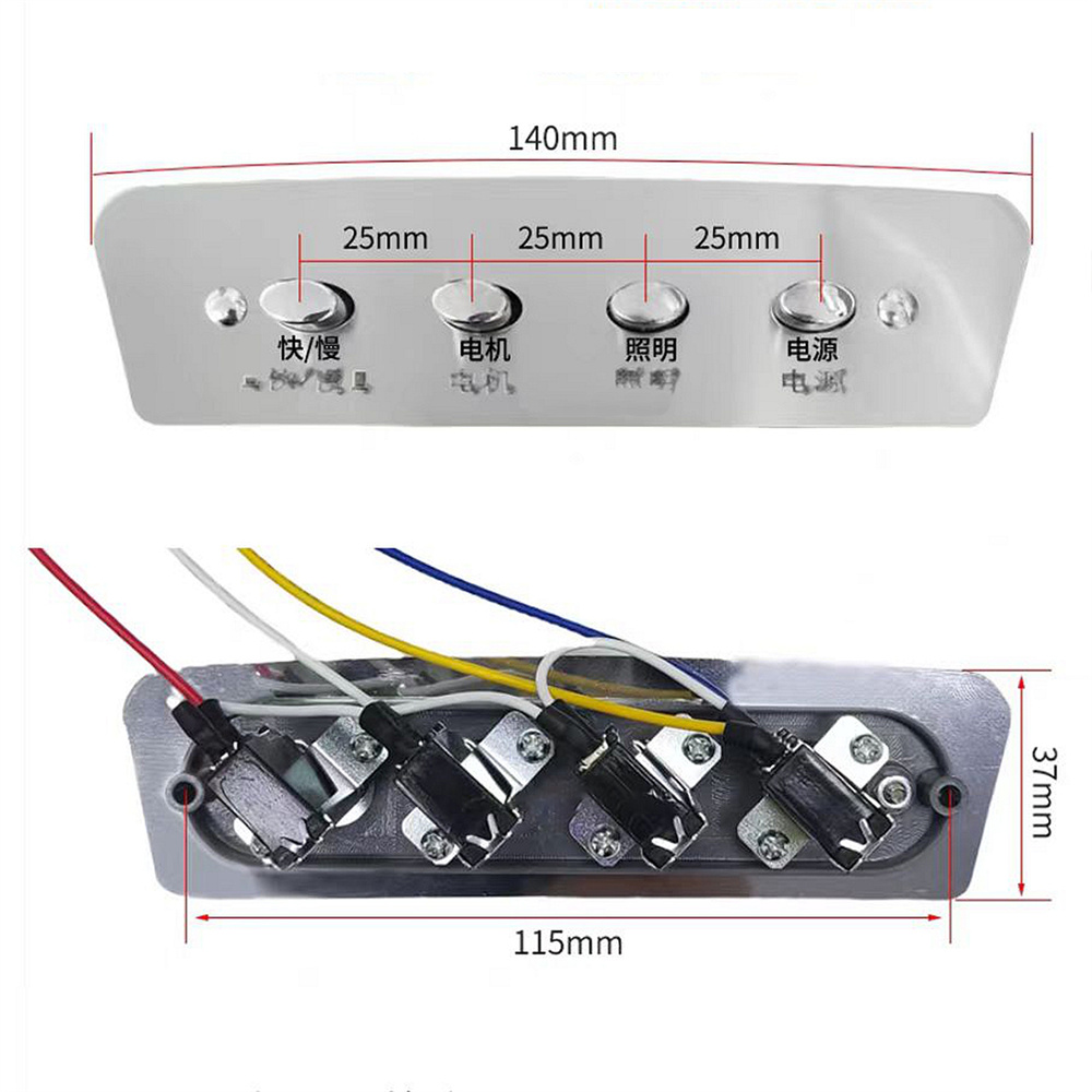 1pc 4 touches bouton poussoir  - Commercial Kitchen Range Hood avis et prix