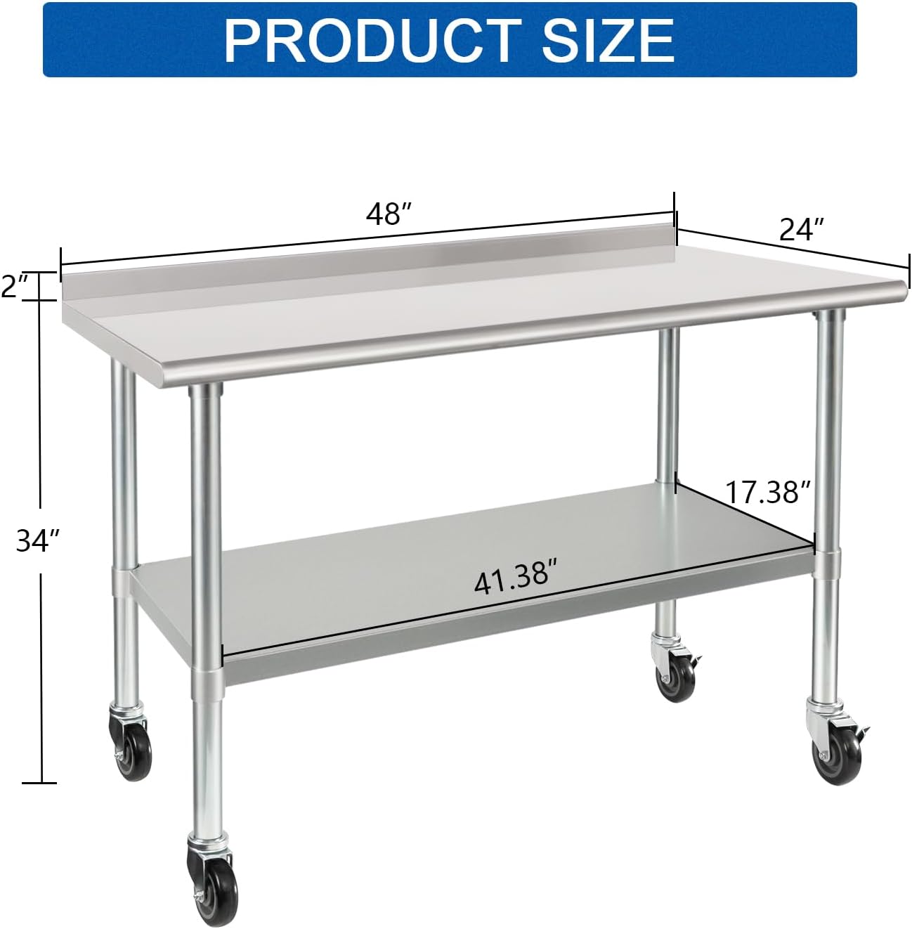 Table de préparation professio - Commercial Kitchen Backsplash avis et prix