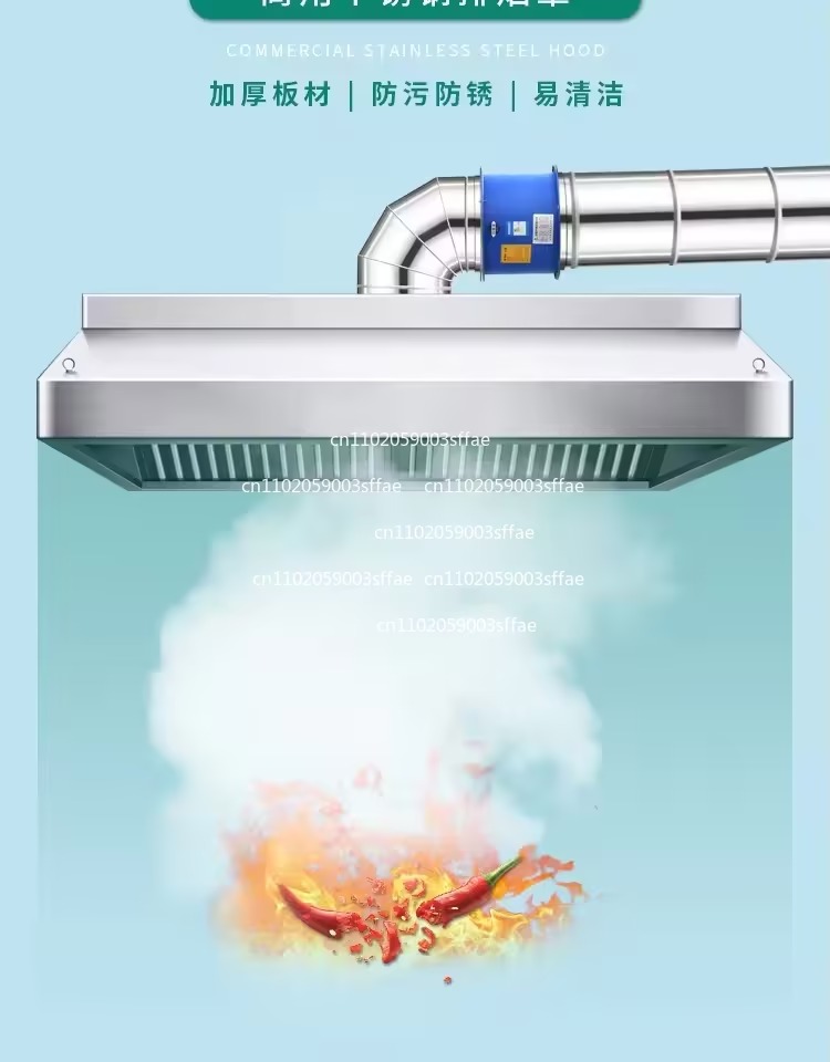Hotte à fumée épaisse en acier - Commercial Kitchen Range Hood avis et prix