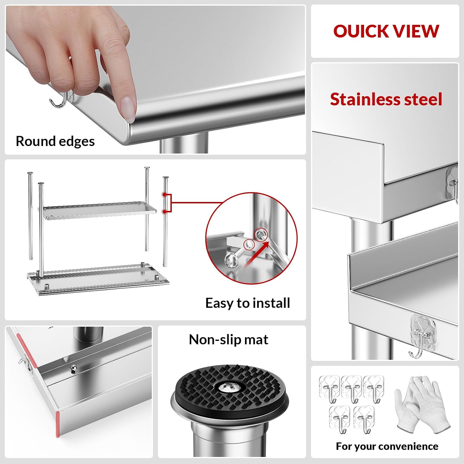 Table de préparation alimentai - Commercial Kitchen Backsplash avis et prix