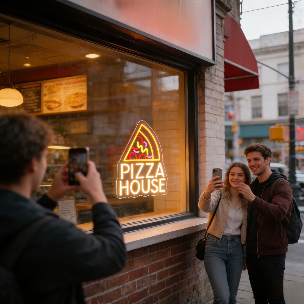 Enseigne néon Pizza House, lum - Commercial Kitchen Windows avis et prix