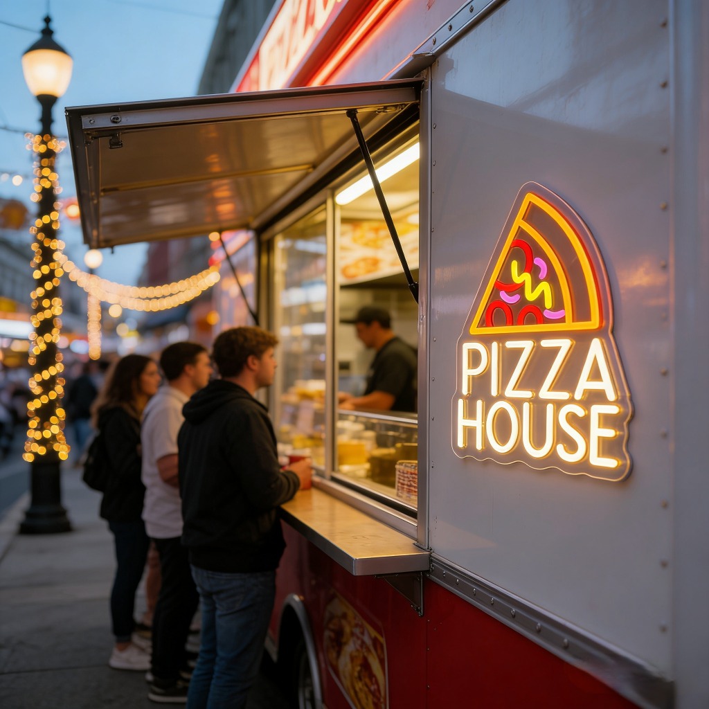 Enseigne néon Pizza House, lum - Commercial Kitchen Windows avis et prix