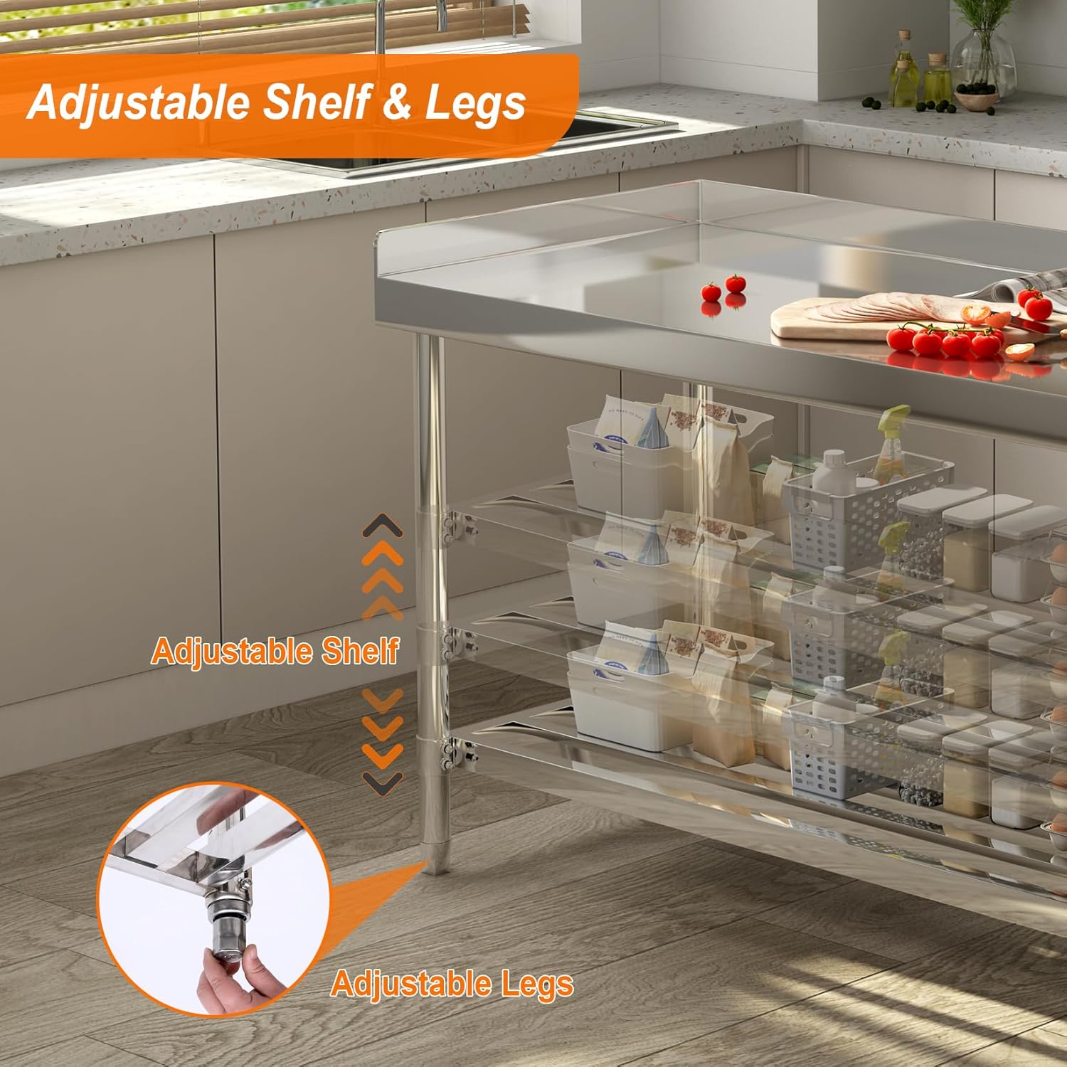 Table de travail en acier inox - Commercial Kitchen Backsplash avis et prix